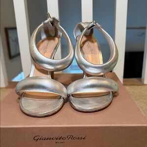 Gianvito Rossi Metallic Silver Heels
